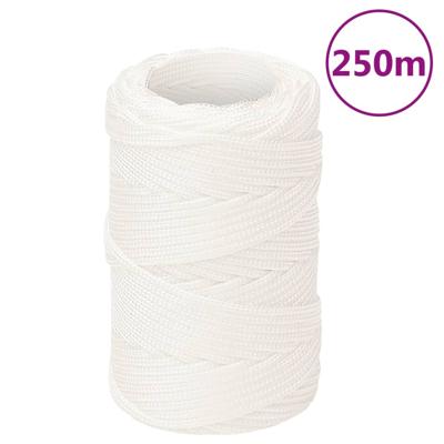 VidaXL Boottouw 2 mm 250 m polypropyleen volwit VidaXL Boottouw 2 mm 250 m polypropyleen volwit