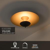 Lucide VULCAN - Plafonnière - Ø 35 cm - LED Dimb. - 1x9W 3000K - Zwart - thumbnail