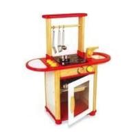 Pintoy houten keukeneiland rood - thumbnail