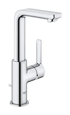 GROHE Lineare New waterbesparende wastafelkraan L-size met waste met draaibare gegoten uitloop chroom 23296001 - thumbnail