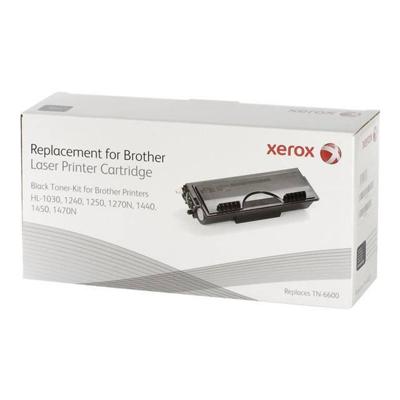 Xerox Zwarte toner cartridge. Gelijk aan Brother TN6600. Compatibel met Brother HL-1030, HL-1230/1240/1250/1270N, HL-1440/HL-1450/HL-1470N, MFC 8300/MFC 8500, MFC 9600/MFC 9700MFP