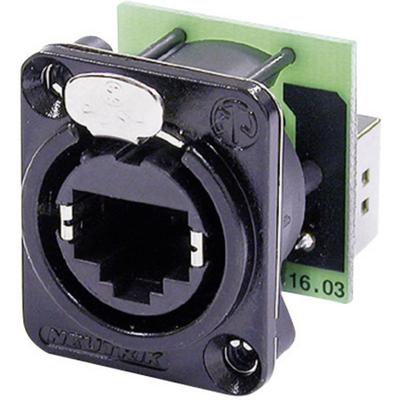 Neutrik NE8FDP-B etherCON RJ45 doorvoer chassisdeel zwart