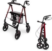 Parvum Nova Rollator - Lichtgewicht (6,9kg) en opvouwbaar-Red - thumbnail