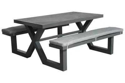 Picknick Tafel Bank Set 180 cm Antraciet Aurora Galaxy 2.0 van SenS-line