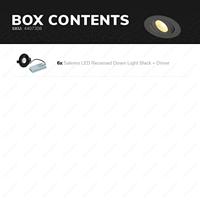 Set van 6 Salerno LED inbouwspots - 8W 650 lumen - 2700K warm wit - Dimbaar - Rond - Kantelbaar - IP44 waterdicht - Zwart - Voor binnen, buiten en badkamer - thumbnail