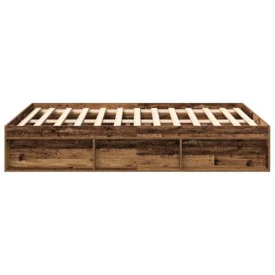 Bedframe zonder matras 200x200 cm bewerkt hout oud hout