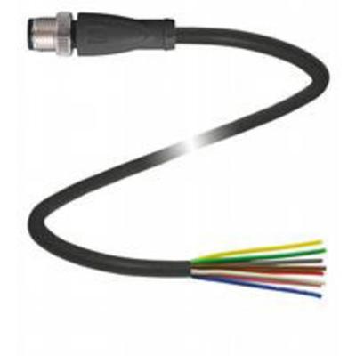 Pepperl+Fuchs 240771-0020 Sensor/actuator connector, geassembleerd M12 Aantal polen (sensoren): 8 Stekker, recht 0.50 m 1 stuk(s)