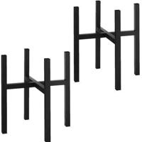 Plantenpot|bloempot plantenstandaard|verhoger zwart metaal 37.5 x 39.5 - thumbnail