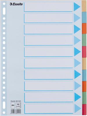 Esselte tabbladen 10 tabs, karton van 275 g/m²