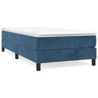 Boxspring met matras fluweel donkerblauw 100x200 cm - thumbnail