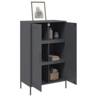 Hoge kast 68x39x113 cm staal antracietkleurig - thumbnail