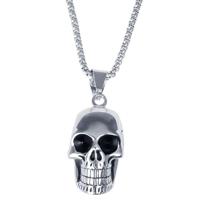 Mendes Heren ketting Edelstaal Schedel Zilver - thumbnail