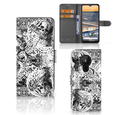 Telefoonhoesje met Naam Nokia 5.3 Skulls Angel