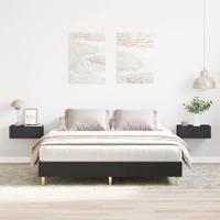 Bedframe zonder matras 150x200 cm spaanplaat zwart - thumbnail