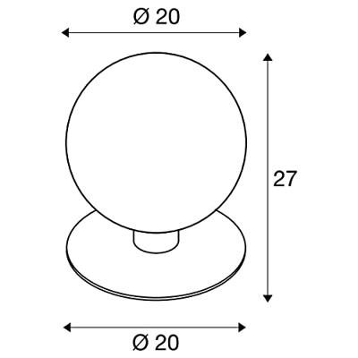 SLV Staande tuinlampGloo Pure 27cm met 20cm bol - 1001999