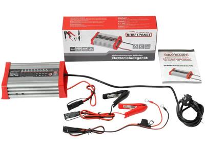 Dino KRAFTPAKET KFZ Batterieladegerät 20A-12V mit Camping-, Nacht-und Memory-Speicher Druppellader 12 V 20 A