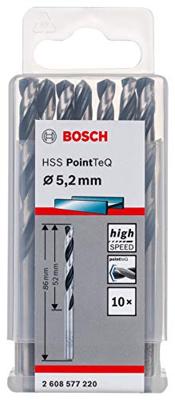 Bosch Accessoires 10X Metaalboor HSS Pointeq 5,2mm - 2608577220 Bosch Accessoires 10X Metaalboor HSS Pointeq 5,2mm - 2608577220