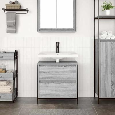Badkamerkast met lades 60x34,5x60 cm grijs Sonoma Badkamerkast met lades 60x34,5x60 cm grijs Sonoma