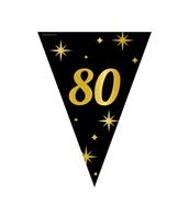 Classy Vlaggenlijn 80 Jaar Zwart/Goud (10m) - thumbnail