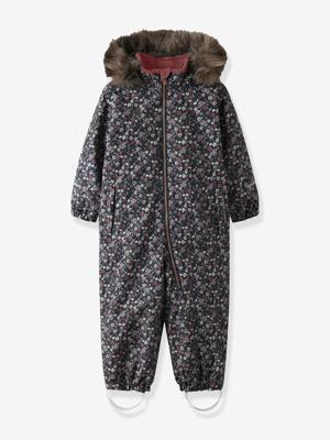 Met fleece gevoerde sneeuw jumpsuit met all-over print voor meisjes NAME IT donkerblauw
