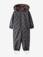 Met fleece gevoerde sneeuw jumpsuit met all-over print voor meisjes NAME IT donkerblauw - thumbnail