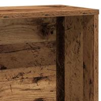 Boekenkast 60x24x120 cm bewerkt hout oud houtkleurig - thumbnail