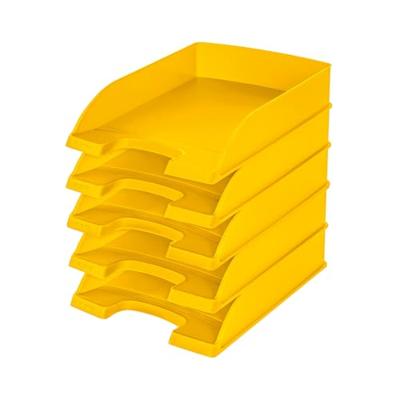 Brievenbak Leitz Plus standaard A4 geel | 5 stuks