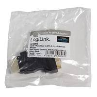 LogiLink HDMI to DVI Adapter HDMI 19-pin female DVI-D (24+1) male Zwart kabeladapter/verloopstukje - - thumbnail