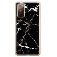 Samsung Galaxy S20 FE siliconen hoesje - Marmer zwart - thumbnail