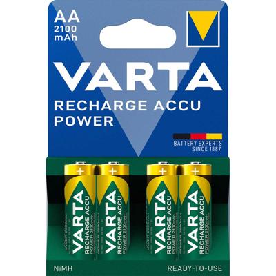 Varta RECH.AC.Power AA2100mAh BLI4 Oplaadbare AA batterij (penlite) NiMH 2100 mAh 1.2 V 4 stuk(s) Varta RECH.AC.Power AA2100mAh BLI4 Oplaadbare AA batterij (penlite) NiMH 2100 mAh 1.2 V 4 stuk(s)