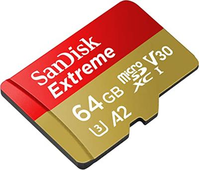 SanDisk Extreme MicroSDXC 64GB SD Adapter Action