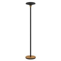 Vloerlamp unilux baly led bamboe zwart - thumbnail