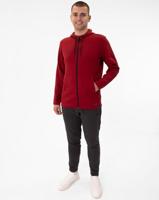 JAKO 6829 Jas Met Kap Premium Basics - Rood Gemeleerd - XXL - thumbnail
