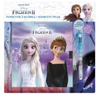 Disney notitieblok en geheime pen Frozen II 17 cm paars 2 delig - thumbnail
