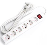 Stekkerdoos met Schakelaar - 3680W - 6 Stopcontacten - 3m Wit | Nederland - thumbnail
