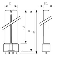 Philips MASTER PL-L Xtra Polar 4 Pin fluorescente lamp 24 W 2G11 A Warm wit - thumbnail