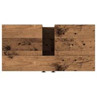Wastafelmeubel 60x30x60 cm spaanplaat oud hout - thumbnail