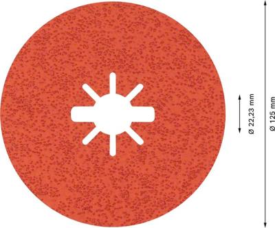 Bosch Accessories 2608621808 Fiberschijf Diameter 125 mm Korrelgrootte (num)=36 5 stuk(s) Bosch Accessories 2608621808 Fiberschijf Diameter 125 mm Korrelgrootte (num)=36 5 stuk(s)