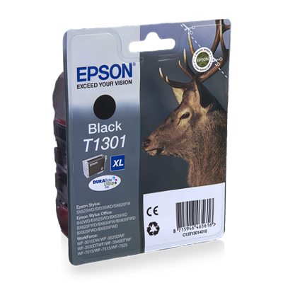 Epson inktcartridge T1301, 945 pagina's, OEM C13T13014012, zwart