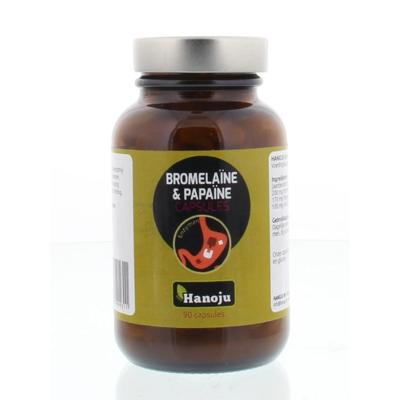 Hanoju Bromelaine & papaine capsules 90 Vegetarische capsules