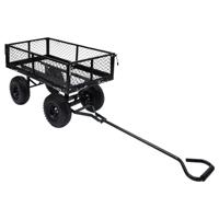 VidaXL Tuinwagen 250 kg zwart - thumbnail
