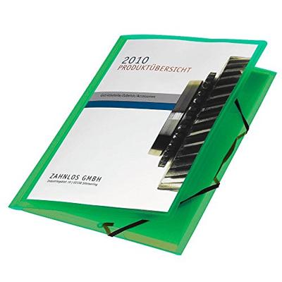 Elastomap Oxford Polyvision A4 met insteektas 3 kleppen PP groen | 12 stuks