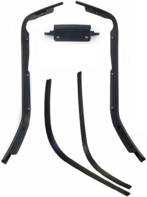 Edge Sierstripset beenschild en treeplank vespa primavera, sprint 5 delig zwart metallic