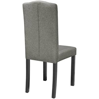 Eetkamerstoelen 4 st stof grijs
