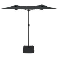Parasol dubbel dak met LED's 316x240 cm antracietkleurig - thumbnail