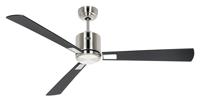 CasaFan ECO NEO III 132 BN-SW/TK WiFi Flügel Schwarz/Teak Plafondventilator 27 W (Ø x h) 132 cm x 360 mm Chroom (geborsteld) Met afstandsbediening, Timer, Met - thumbnail