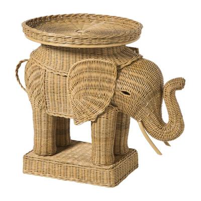 Bijzettafel olifant - rotan - 65x55x45 cm Bijzettafel olifant - rotan - 65x55x45 cm