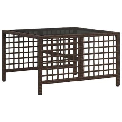 3-delige Loungeset met kussens poly rattan bruin 3-delige Loungeset met kussens poly rattan bruin