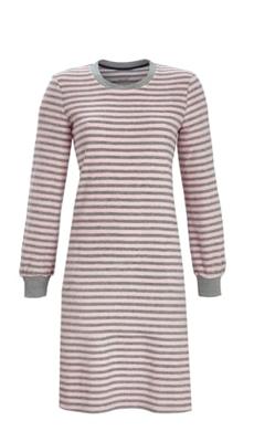 Badstoffen nachthemd roze grijs Badstoffen nachthemd roze grijs