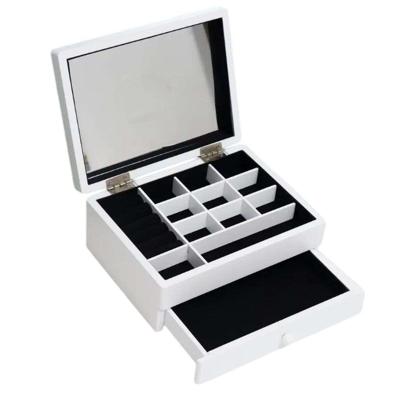 Doos-Juwelenkistje Home ESPRIT Wit Hout MDF 21 x 17 x 9 cm